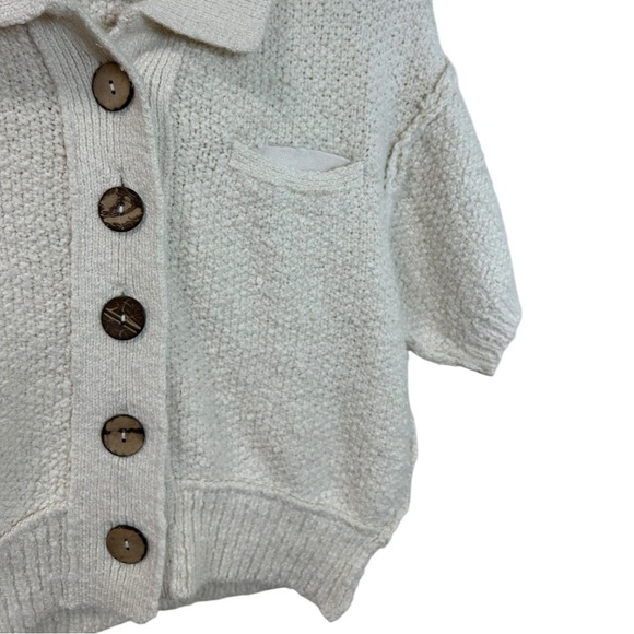Free People, NWT We The Free ‘Molli’ Knit Sweater Shirt, Buttons, Ivory X-Small - Picture 10 of 16